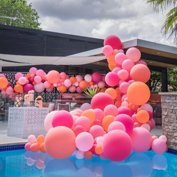 Organic Pool Decor | Birthday Balloons